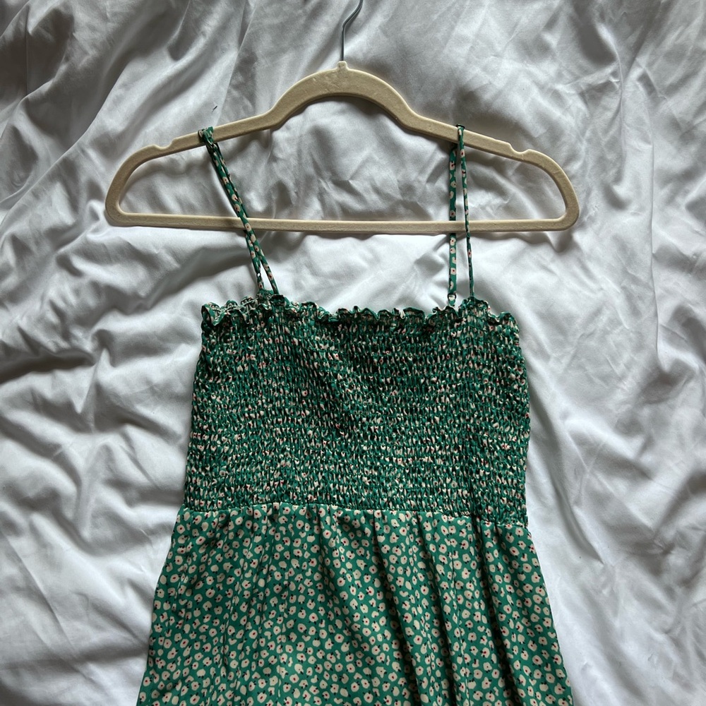 RESA Green Floral Midi Dress